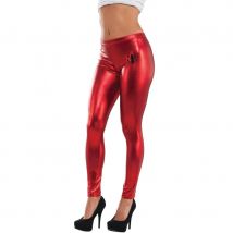 Legging Spiderman moulant rouge métal pour femme (Taille unique)