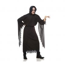 Longue tunique noire de fantôme pour adulte (L)