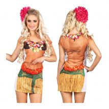 Long t-shirt imprimé danseuse hawaïenne (M)