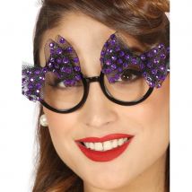 Lunettes Vintage avec noeuds violets et brillants