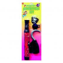 Longue vue, crochet, poche oeil et boussole pirate (Taille standard)