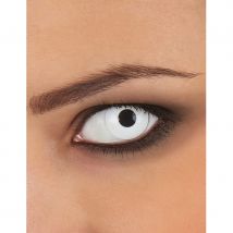 Lentille yeux blancs avec correction usage unique