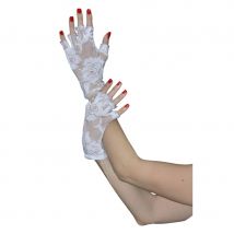 Mitaines blanches en dentelle