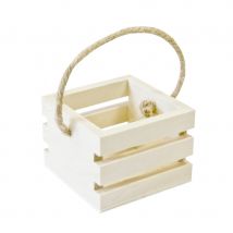 Mini cagette blanche en bois de 5,5cm