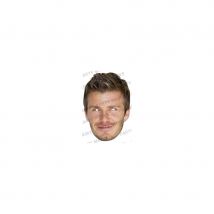 Masque de David Beckham en carton