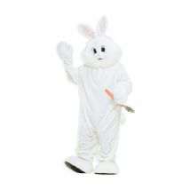 Mascotte de lapin blanc, version luxe (Taille unique)