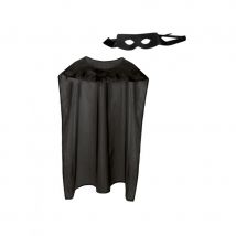 Masque et cape noir de super héros pour adulte (Taille unique)