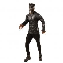 Masque et T-shirt de Black Panther pour adulte (XL)