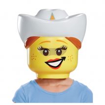 Masque Légo de cowgirl pour enfant