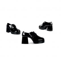Mocassins noirs brillants à talons (41)