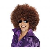 Méga perruque afro brune