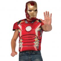 Masque T-shirt musclé de Iron man pour homme, luxe (M/L)