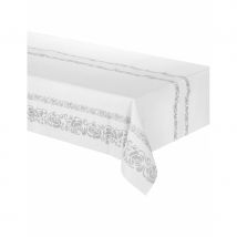 Nappe avec motifs arabesques argentés