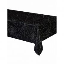 Nappe noire imprimé toiles d araignées