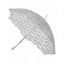 Ombrelle blanche effet dentelle