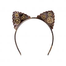 Oreilles de chat steampunk pour femme