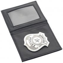 Pochette avec badge de police, policier (Noir)