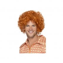 Perruque afro ondulée rousse pour homme
