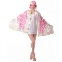 Poncho ailes rose d'ange pour femme (Taille unique)