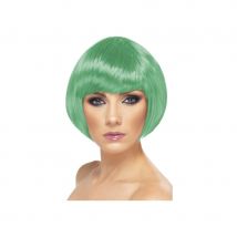 Perruque bob verte pour femme