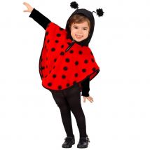 Poncho coccinelle avec capuche, pour enfant (3/4 ans)