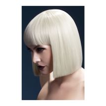Perruque carré blond de 30cm et frange (blonde)