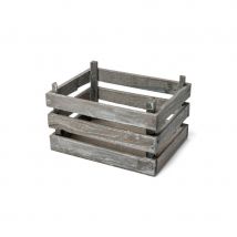 Petite cagette en bois cérusé de 20cm