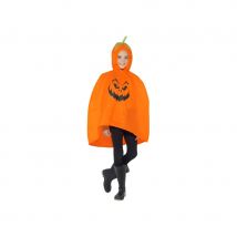 Poncho citrouille imperméable pour enfant (4/7 ans)