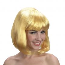 Perruque carré mi-long blond pour femme