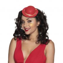 Petit chapeau melon rouge pour adulte