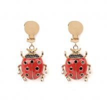 Paire de boucles d'oreilles coccinelles