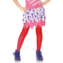 Paire de collants résilles rouges taille enfant (4/6 ans)