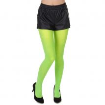 Paire de collants vert fluo opaques (M/L)