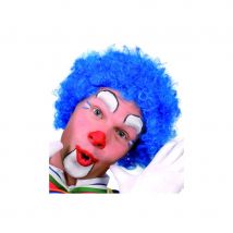 Perruque de clown bleue