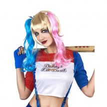 Perruque de Harley Quinn pour adulte