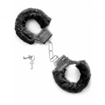 Paire de menottes avec froufrous noires