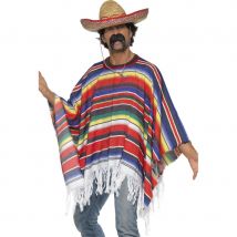 Poncho de mexicain rainbow (Taille unique)