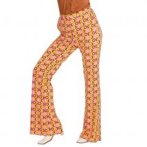 Pantalon disco psychedelique orange femme (S/M)