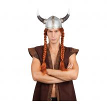 Perruque double tresses de vicking rousse (Rousse)