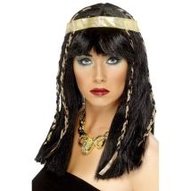 Perruque egyptienne avec serre tête et tresses (Taille standard)