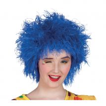 Perruque ébouriffée bleue (Bleu)