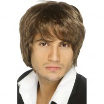 Perruque homme année 70 chatain (Taille standard)