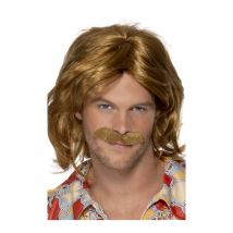 Perruque longue année 70 pour homme (Blond)