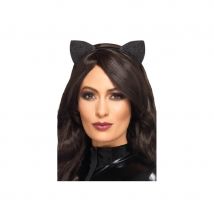 Petites oreilles de chat noir scintillantes