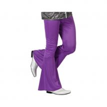 Pantalon patte d'éléphant violet pour homme (M/L)