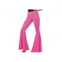 Pantalon patte d'eph rose pour femme (S/M)