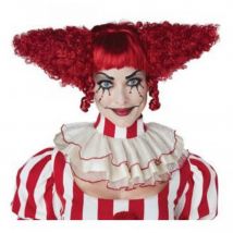 Perruque rouge de clown maléfique pour femme