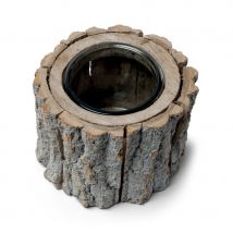 Photophore rondin de bois