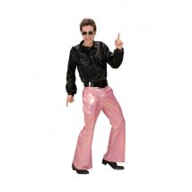Pantalon rose holographique disco pour homme (M/L)