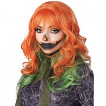 Perruque verte et rousse pour femme